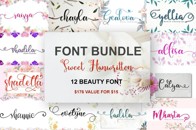 限时免费获取字体包 sweet handwritten font bundle[Windows、macOS][$176→0]