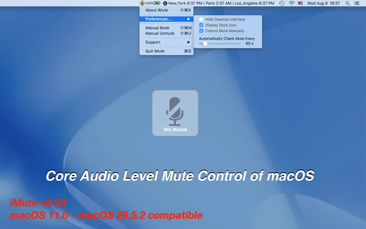 iMute - 麦克风静音工具[macOS][¥12→0]