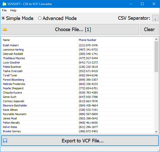 CSV to VCF Converter - 将 CSV 文件转换为 VCF 文件[Windows][$19→0]