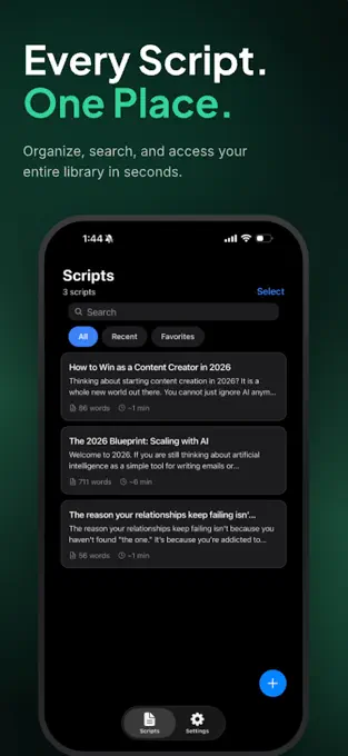 ScriptCam - 屏幕提词器工具[iOS、macOS][内购限免]