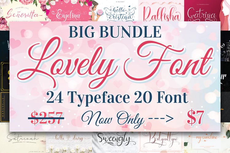 限时免费获取字体包 BIG BUNDLE - Lovely Font Collections[Windows、macOS][$14→0]-反斗限免