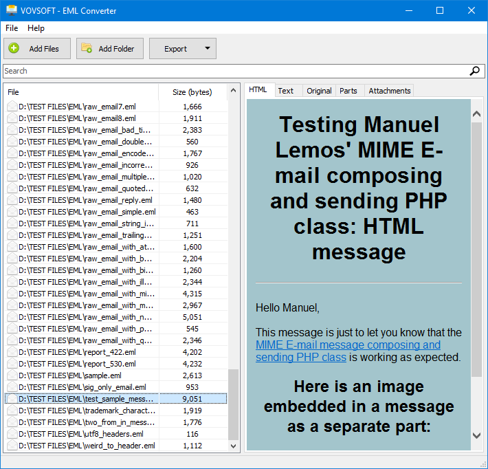 Vovsoft EML Converter - EML 文件格式转换功能[Windows][$19→0]
