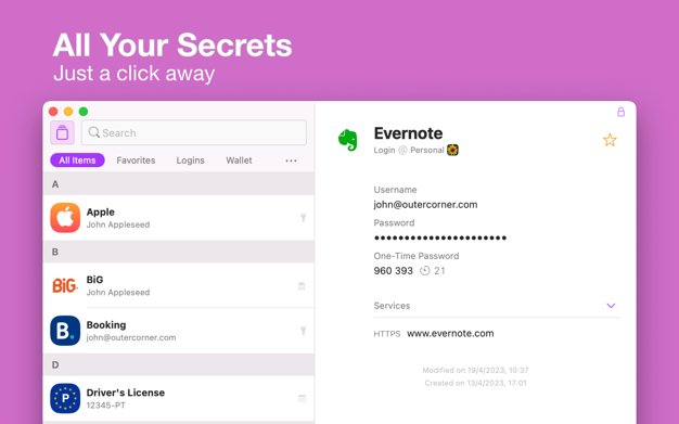 Secrets 4 - 密码管理工具[macOS、iOS][内购限免]