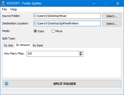 Vovsoft Folder Splitter - 将文件夹分解为多个文件夹[Windows][$19→0]