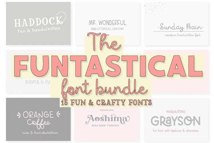 限时免费获取字体包 Funtastical Font Bundle[Windows、macOS][$12→0]