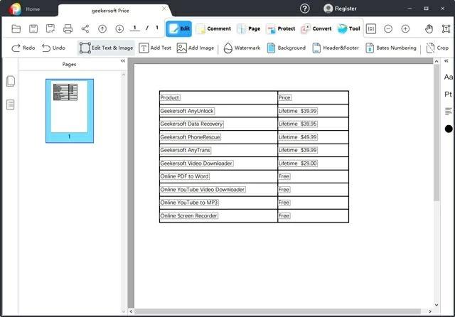 Geekersoft PDF Editor Pro - PDF 文档编辑工具[Windows][$29.99→0]