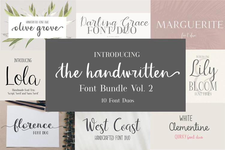 限时免费获取字体包 Handwritten Font Bundle Vol.2[Windows、macOS][$10→0]-反斗限免