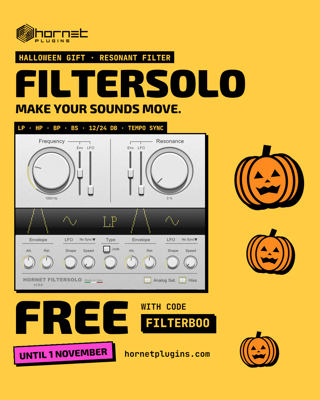 限时免费获取音频插件 HoRNet FilterSolo[Windows、macOS][$17.9→0]