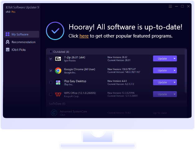 限时免费获取 IObit Software Updater 9 Pro[6个月授权][Windows][$12.97→0]-反斗限免
