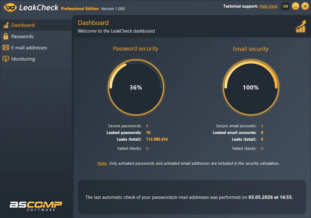 ASCOMP LeakCheck - 密码泄露检查工具[Windows]