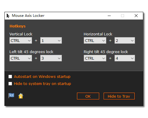 Mouse Axis Locker - 锁定鼠标水平垂直45度方向滑动[Windows][$24.95→0]