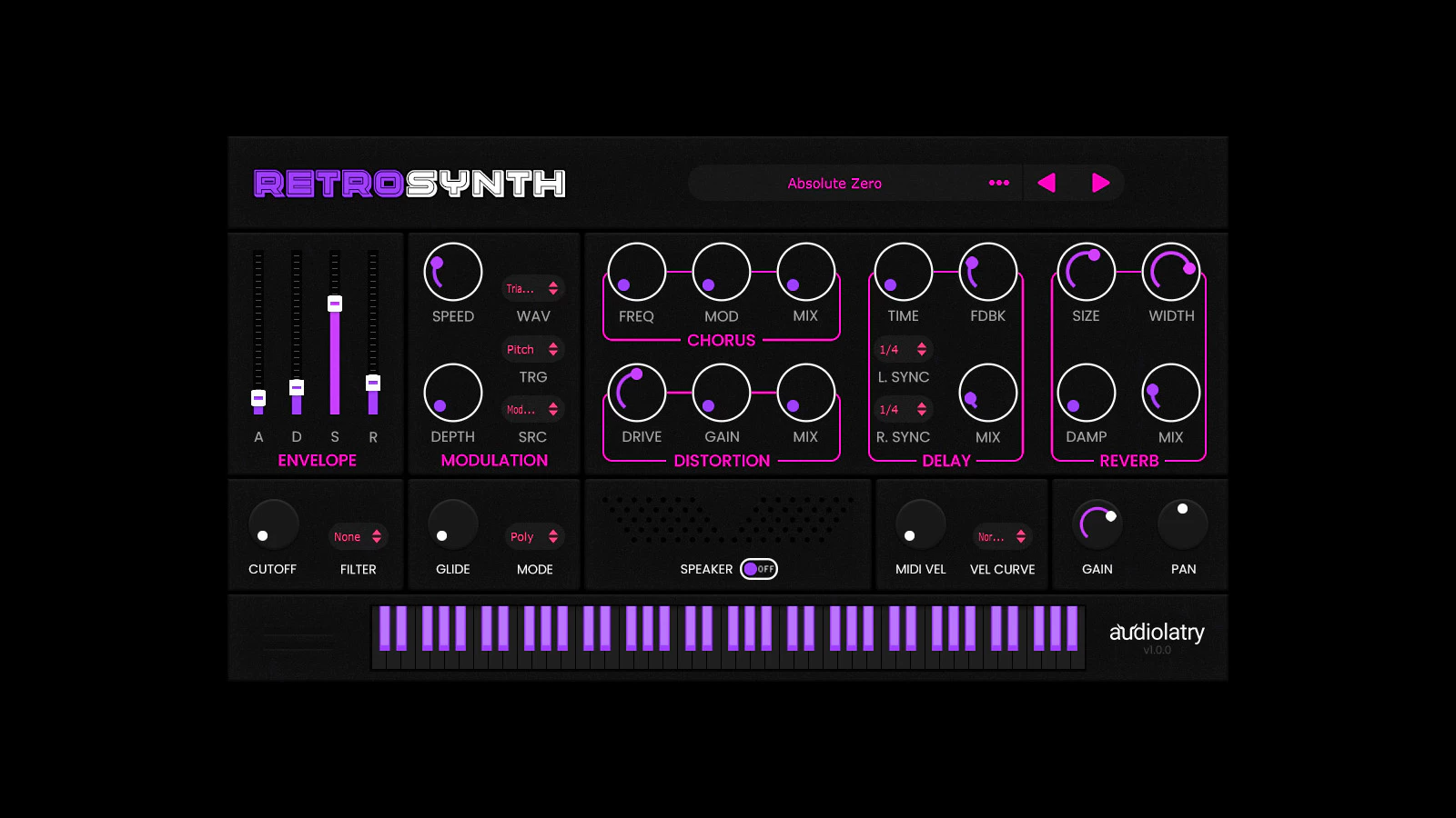 限时免费获取音频插件 Audiolatry RetroSynth[Windows、macOS][$28→0]