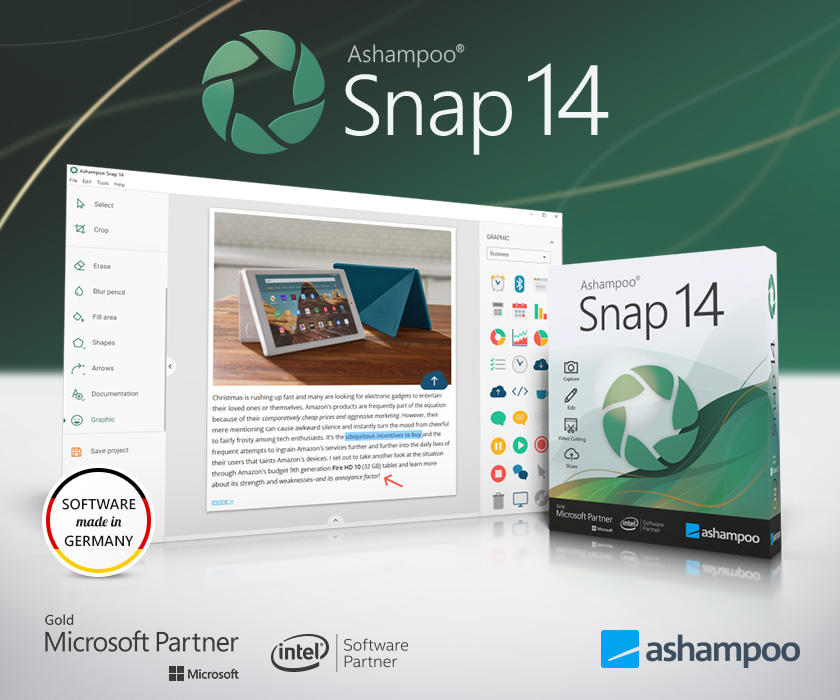 Ashampoo Snap 14 – 截图和录制视频工具[Windows][$39.99→0]