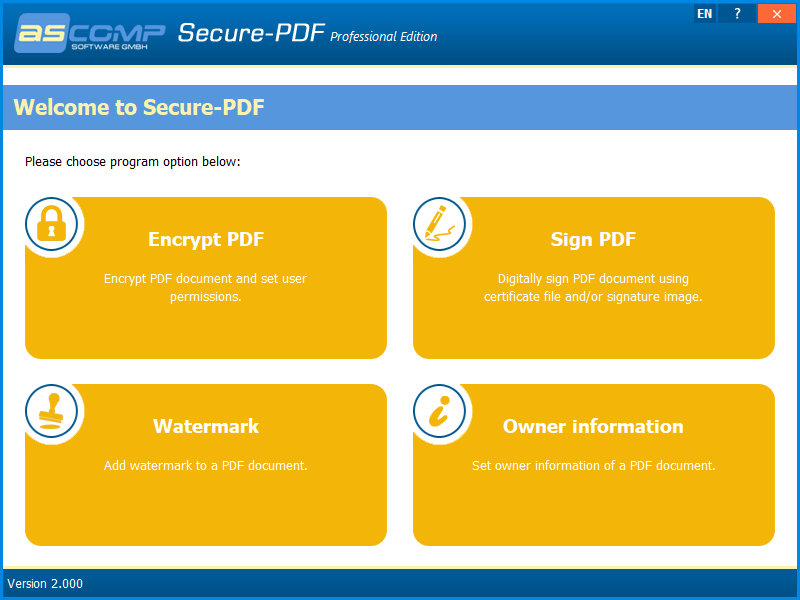 Secure-PDF – PDF 文档加密工具[Windows][$19.9→0]