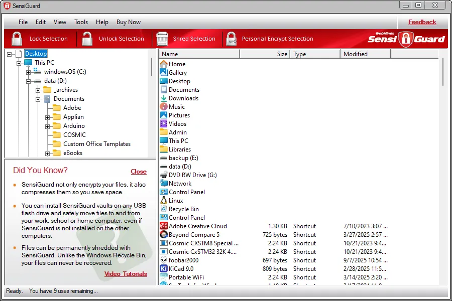SensiGuard - 文件、文件夹加密工具[Windows][$39→0]