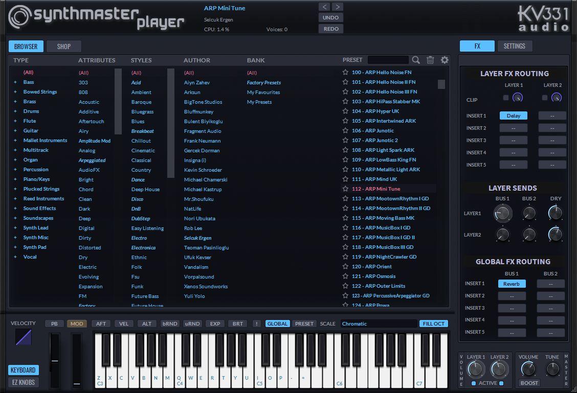 免费获取 KV331 Audio SynthMaster 2 Player[Windows、macOS、iOS][$29→0]