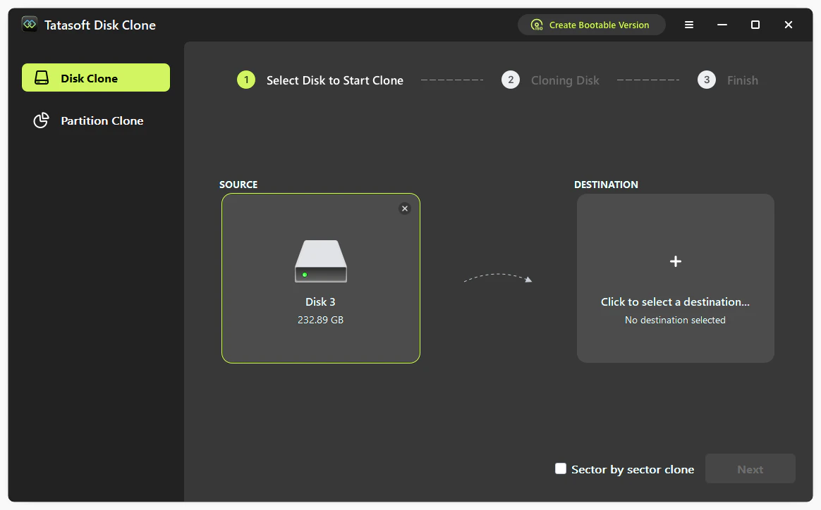 Tatasoft Disk Clone - 磁盘克隆工具[Windows][$59.95→0]
