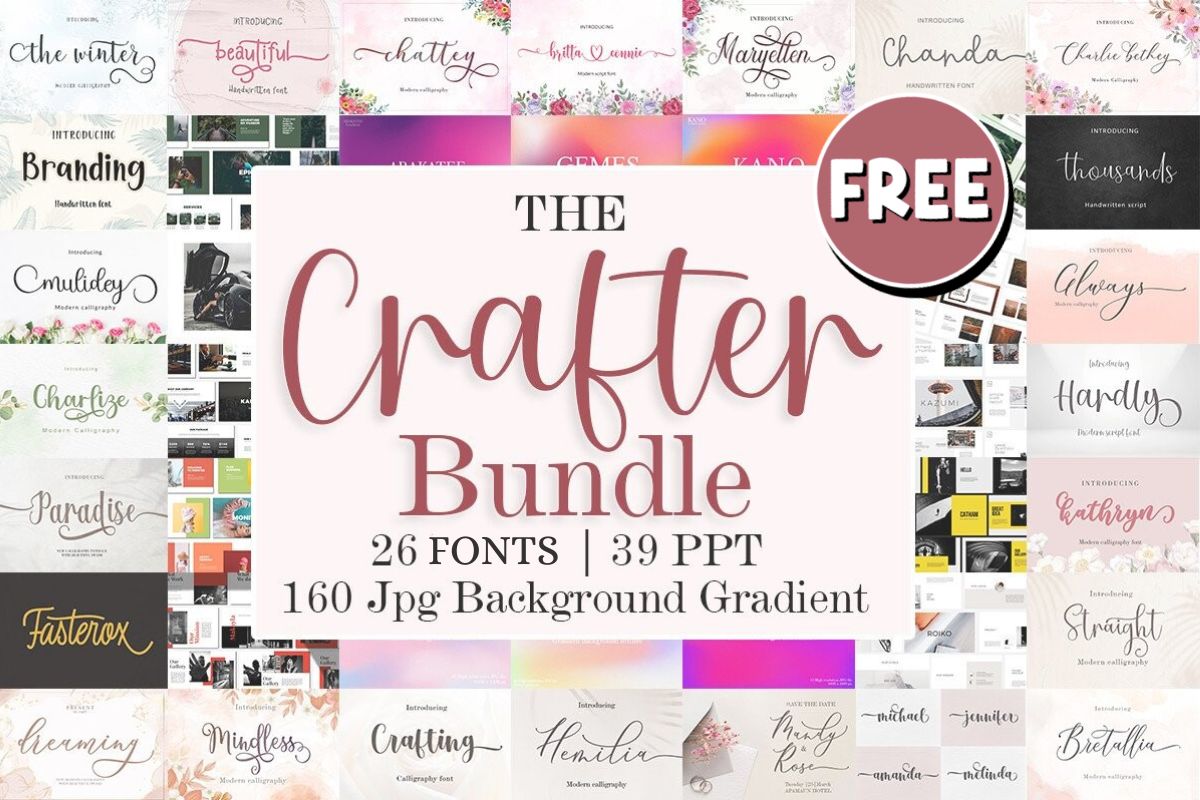 限时免费获取字体包 The Crafter Font Bundle[Windows、macOS][$540→0]-反斗限免