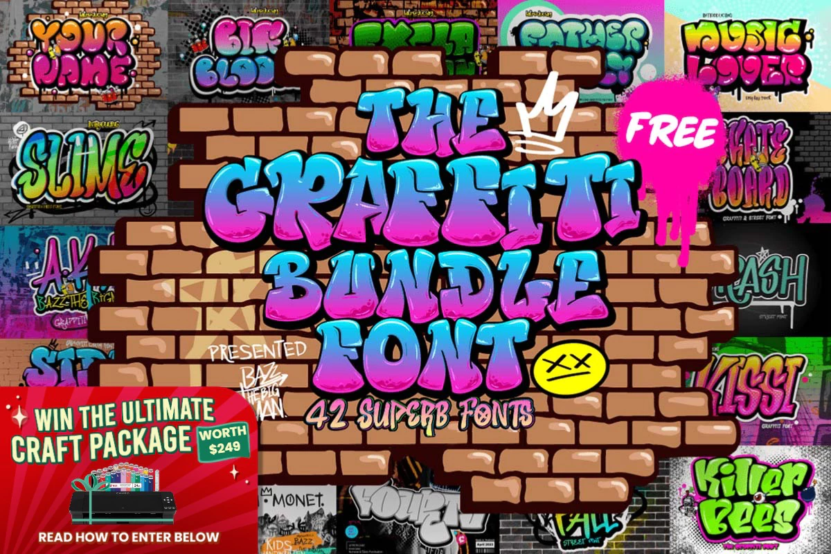 免费获取字体包 The Graffiti Font Bundles[Windows、macOS][$503→0]