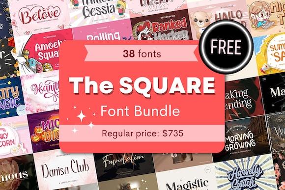 免费获取字体包 The Square Font Bundle[Windows、macOS][$735→0]