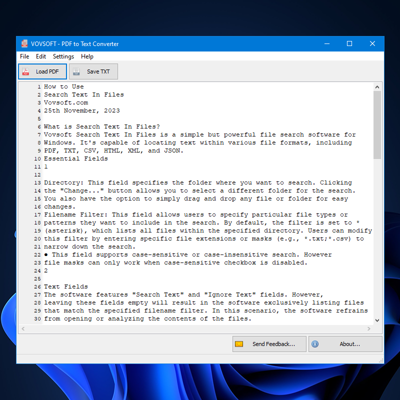 Vovsoft PDF to Text Converter - 将 PDF 文档转换为文本文档[Windows][$19→0]