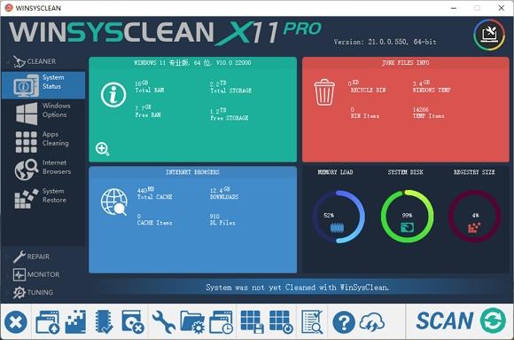 WinSysClean X11 PRO – 系统清理软件[Windows][$19.5→0]